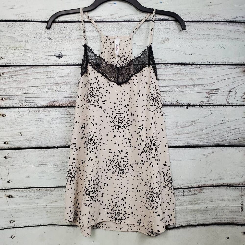 GeeGee Small white/Black Polka-dot Top